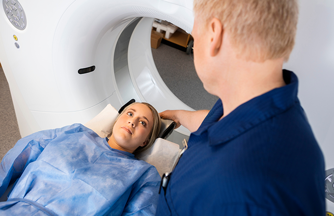 A CT scan can find health problems like tumors